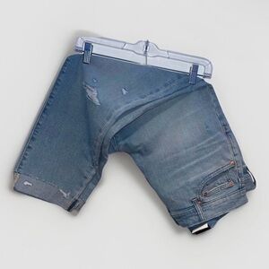 Gap Women's Denim Girlfriend Jeans, Size 31, Mid-Rise, Light Wash, Distressed